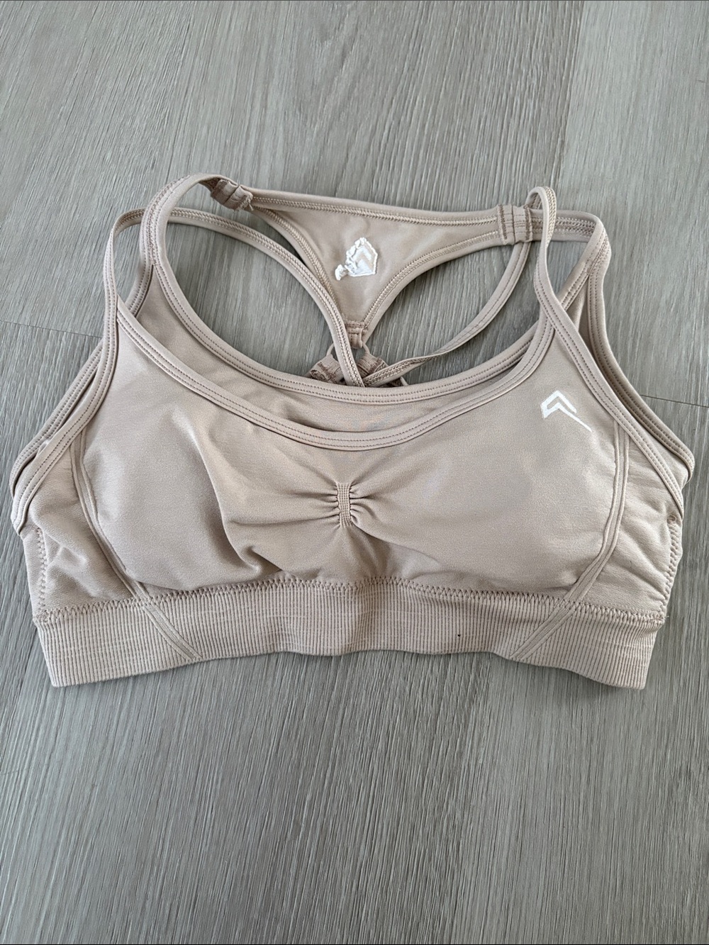 Neutral Beige Sports Bralette - Active Comfort